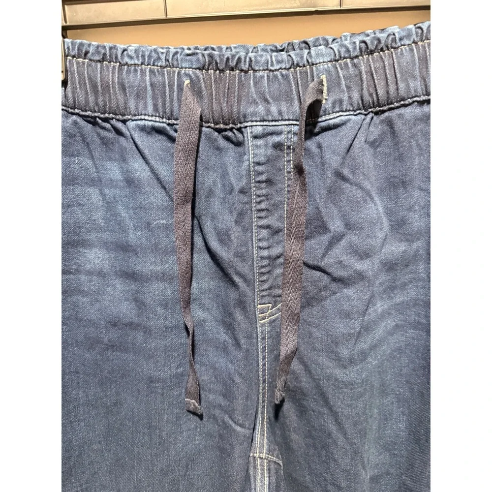 Lane Bryant High Rise Pull On Wide Leg Jeans Dark Wash Blue Petite 22P 1143546 - Picture 5 of 9